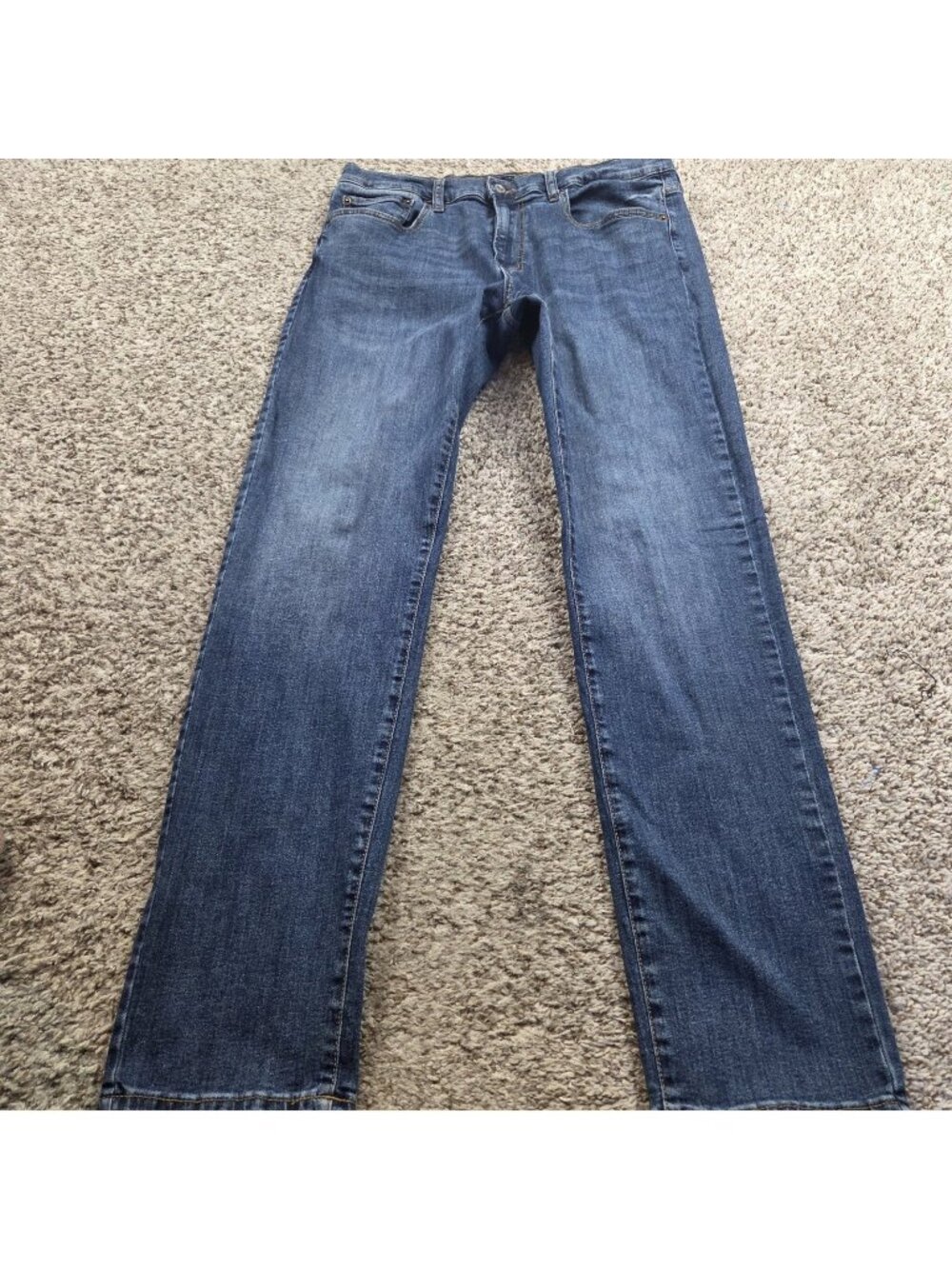 Lucky Brand Jeans Mens 34x33 Tag 34x34 Dark Wash 421 Athletic Straight Slim